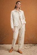 Pullu denim ceket