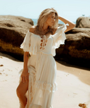 Madonna yaka cotton elbise