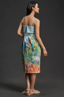 ÇİÇEKLİ MİDİ ELBİSE