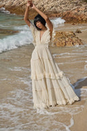 Volanlı cotton elbise