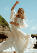 Madonna yaka cotton elbise