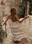 SIRT DEKOLTELİ, COTON ELBİSE